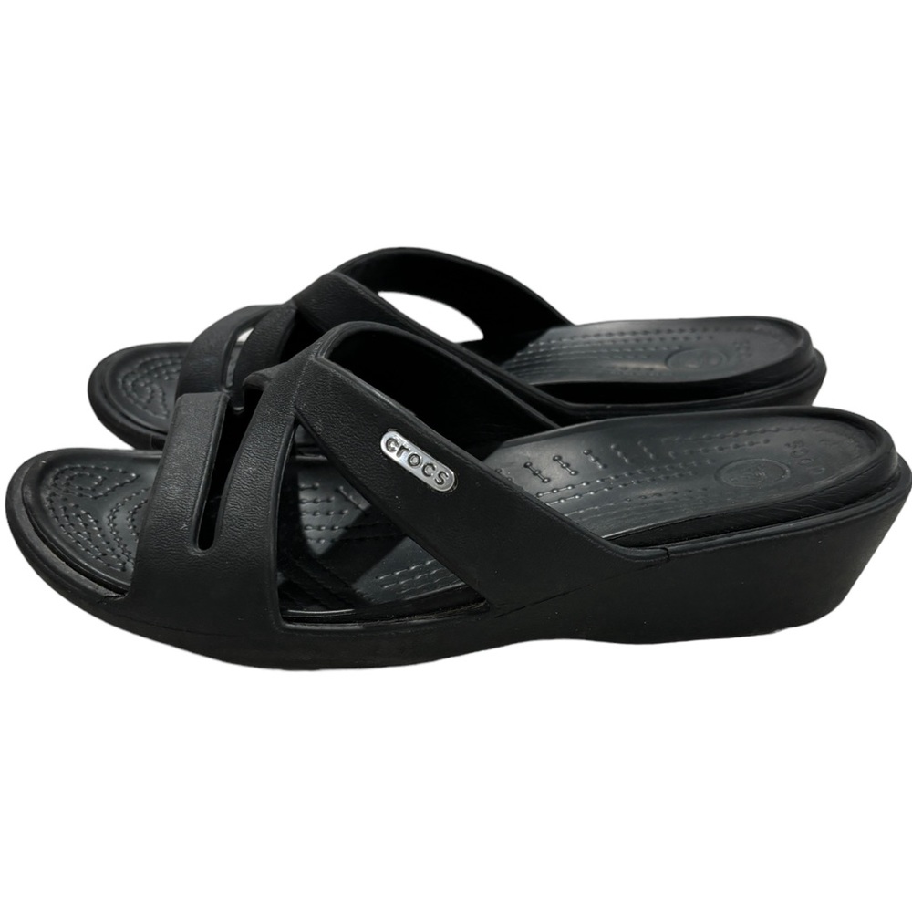 Crocs Patricia II black size 6 Wedge Sandals